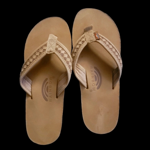 Rainbow Woven Strap Sandals - Tan - Picture 3 of 7